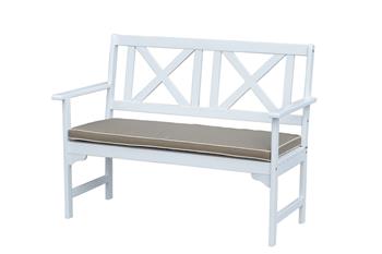 HAMPTON - BENCH 2 SEATER TIMBER - WHITE